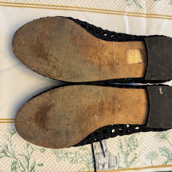 Repetto Black Crochet Lace-Up Flat - Picture 7 of 12